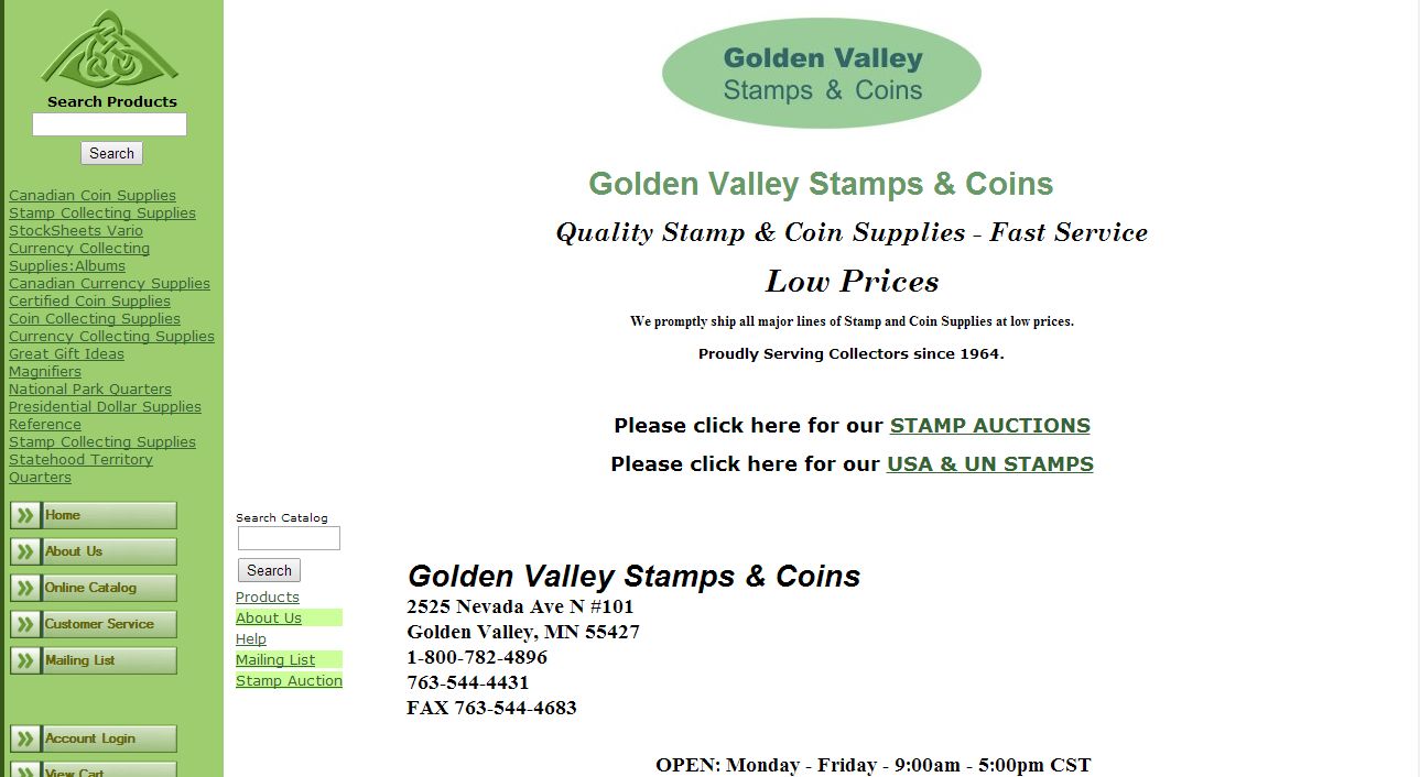 Golden Valley Stamps and Coins - Specializing in Stamp, Coin, and Currency Collecting  Supplies